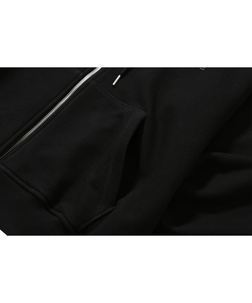 T.B.O.S Cut-Off Zip-Up Hoodie Black