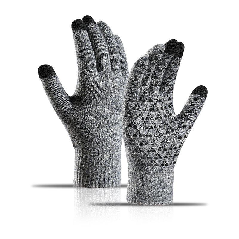 Winter Gloves for Men Women - Upgraded Touch Screen Cold Weather Thermal Warm Knit Glove for Running Driving Hiking