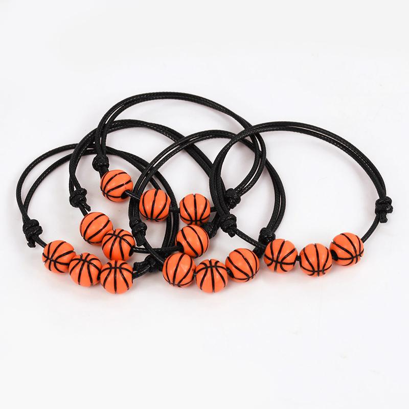10/20 шт., спортивные тематические браслеты для вечеринок, футбольные, бейсбольные, баскетбольные бусины, очаровательные детские сувениры на день рождения, подарок для гостей, пиньята, наполнитель