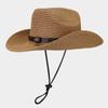 American New Outdoor Brim Moldable Big Brim Sun Hat Men and Women Western Style Cowboy Style Straw Hat Tide Bucket Hat