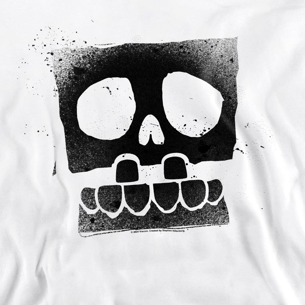 Свитшот унисекс для взрослых «Губка Боб Квадратные Штаны» с принтом черепа