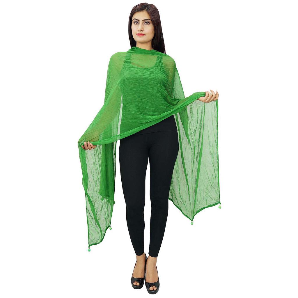 Длинный палантин из шифоновой смеси Dupatta Neck Wrap Женщины носят индийские шарфы Chunni