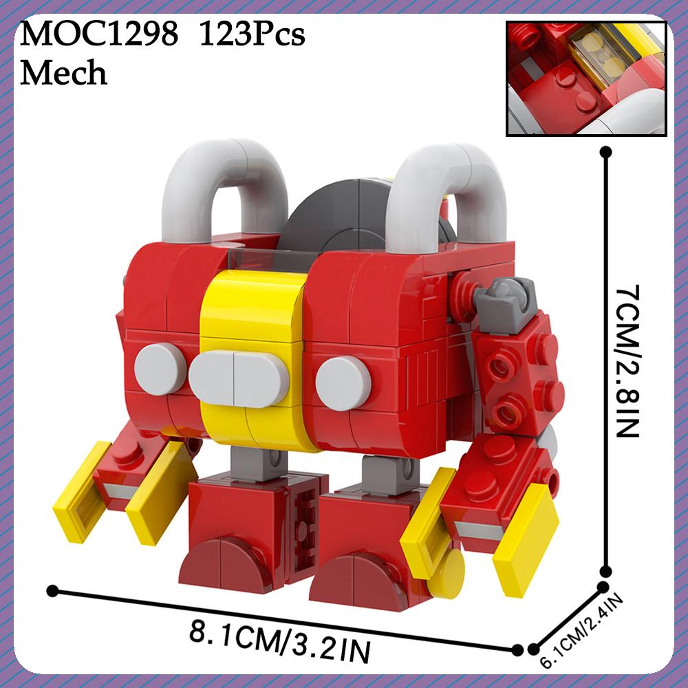 MOC Hedgehog Mech Bricks Car Game Anime Airship Dr Eggmaned Robot Compatible Figure Building Blocks Toys For Children Adult Gift