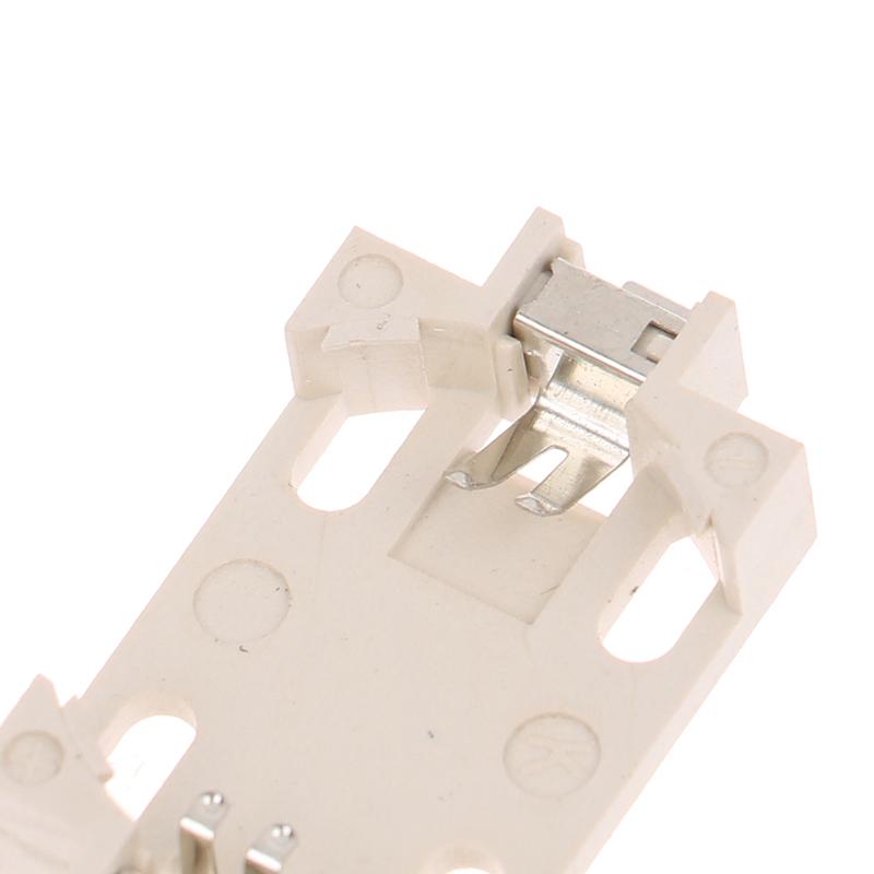 10Pcs White Housing Gold-Plated Tin-Plated Button Battery Holder For Cr2032 Cr2025 Bs-6 Smd Button Battery Holder Socket Cases