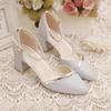 Fashion Spring Autumn Mary Jane Shoes Women's High-quality Silver Wedding High-heeled Shoes Women's Gold Party Pump