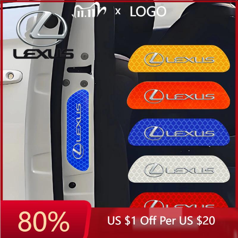 2026 Hot Interior Stickers Car Door Reflective Sticker Night Light Warning Decal Accessories For Lexus LS IS350 ES300 GS350 CT20