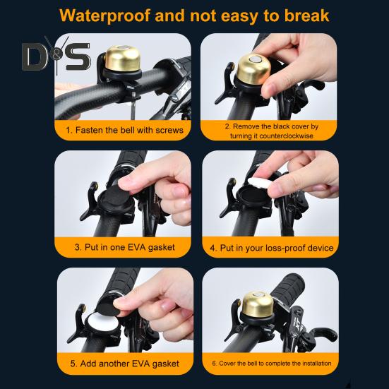 Велосипедный звонок для держателя AirTag Locator, легкий, громкий, универсальный, складной, для горного велосипеда, шоссейного, горного, на руль, сигнальный звонок, аксессуары для велосипеда