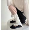 Ribbon Bow Leg Cover Stockings Solid Color Feet Covers New Leg Wraps Socks  Women And Girls