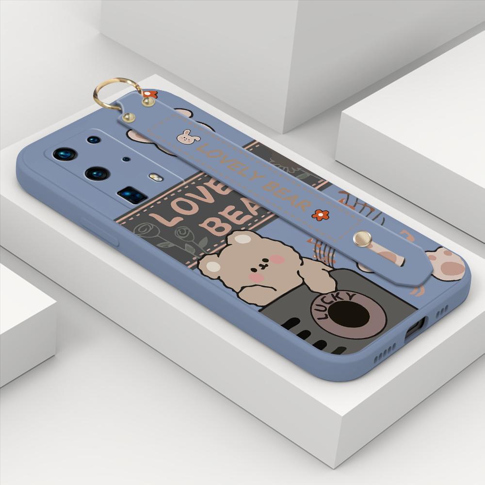 Для Honor 70 90 Lite X6 X6a X6b X8 X8a P20 P30 P40 Pro Infinix Smart 8 с браслетом Retro Music Bear Мягкий силиконовый противоударный чехол для телефона