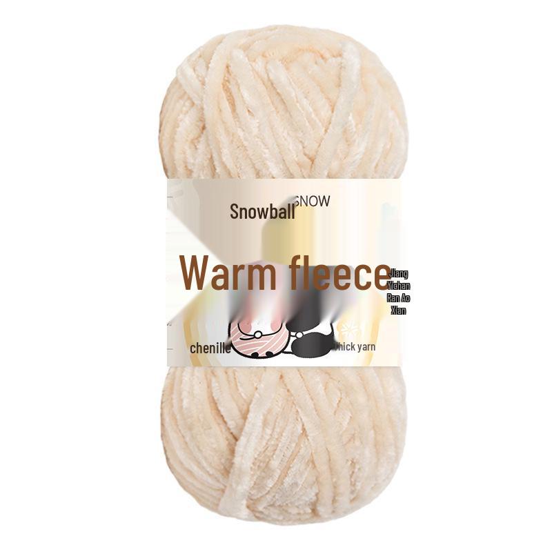Пряжа из шенилла Jiate Snowball: Уютная, Толстая, Пушистая Пряжа для Вязания Крючком своими руками, Золотой Бархатный Трикотаж, для Проектов Обуви и Шарфов.