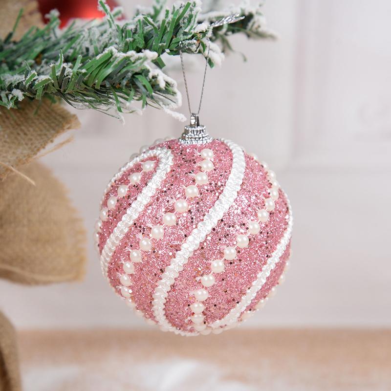 2/4 шт 8 см рождественские шары блестящие рождественские елки подвесные безделушки из пенопласта подвесные украшения рождественские украшения для дома 2024 Navidad