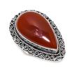 Natural Carnelian Gemstone Handmade 925 Sterling Silver Jewelry Ring Size 9 W7K98