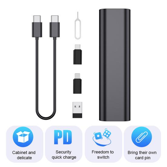 Многофункциональный дорожный комплект адаптеров со встроенным хранилищем кабеля для передачи данных. Адаптеры 6 в 1 для типа