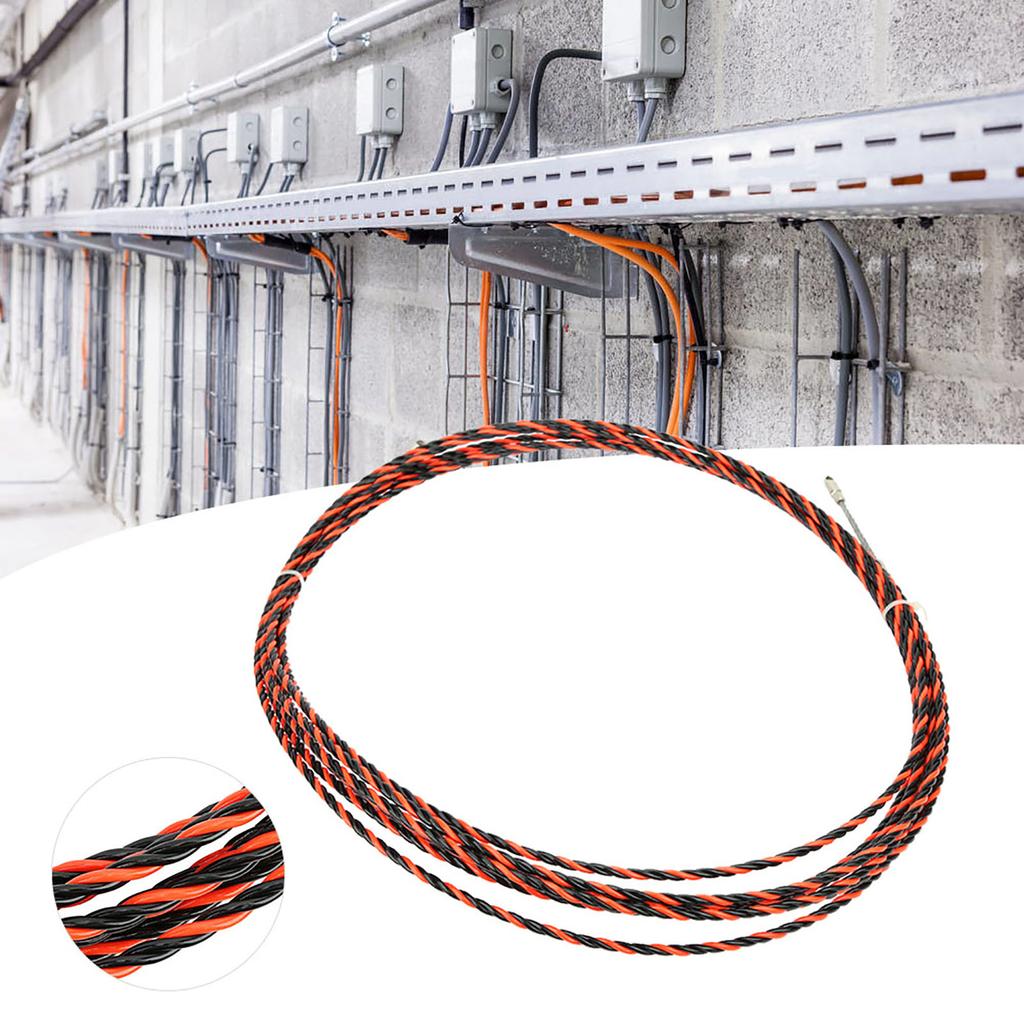 Электрический протяжник для проводов Электрический инструмент для протяжки с 2 кабельными зажимами 30 м