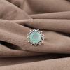 Кольцо с аквахалцедоном, Ювелирное изделие из стерлингового серебра 925 пробы, Кольцо с драгоценным камнем, Изысканное ювелирное изделие ручной работы, Подарок для нее