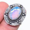 Молочный опал ручной работы серебро 925 пробы ювелирное кольцо размер 6.5 P3U17