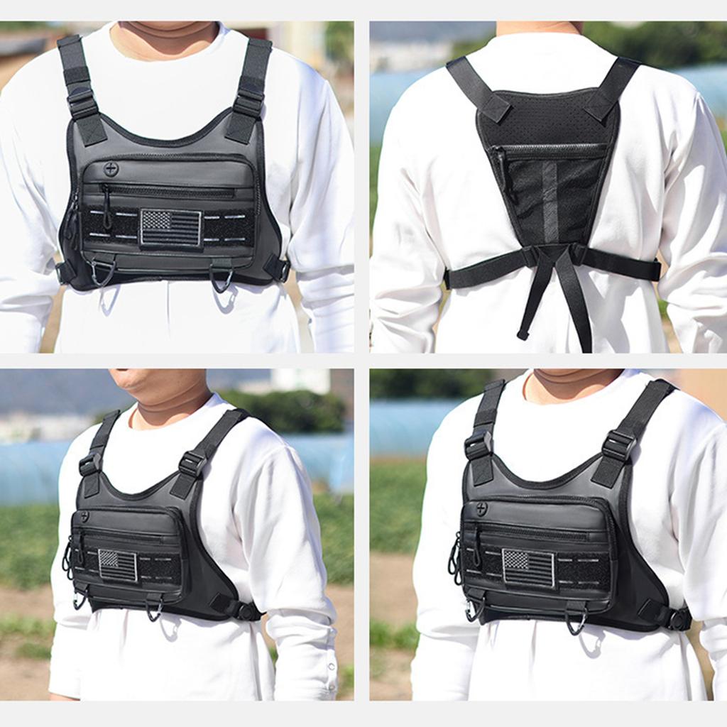 Fishing Chest Bag Outdoor Sports Running Vest Backpacks Front Chest Pack Chest Rig Backpacks for Fishing Cycling