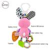 Cartoon Baby Stroller Hanging Rattles Newborn Mobile Rabbit Teether Appease Plush Toy Rubber Rings