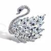Swan Brooch, High-end Feminine Elegance, Korean Crystal Corsage, Design Sense, Niche Brooch, Suit Accessory
