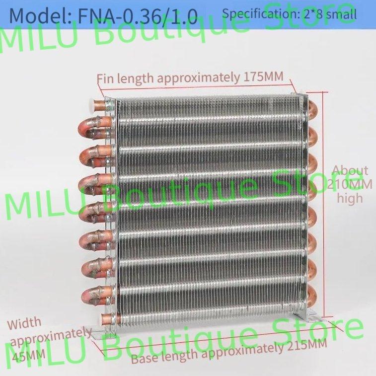Конденсатор холодильника с водяным охлаждением, с воздушным охлаждением, медный трубчатый радиатор, морозильник, льдогенератор, универсальный испаритель, маленький