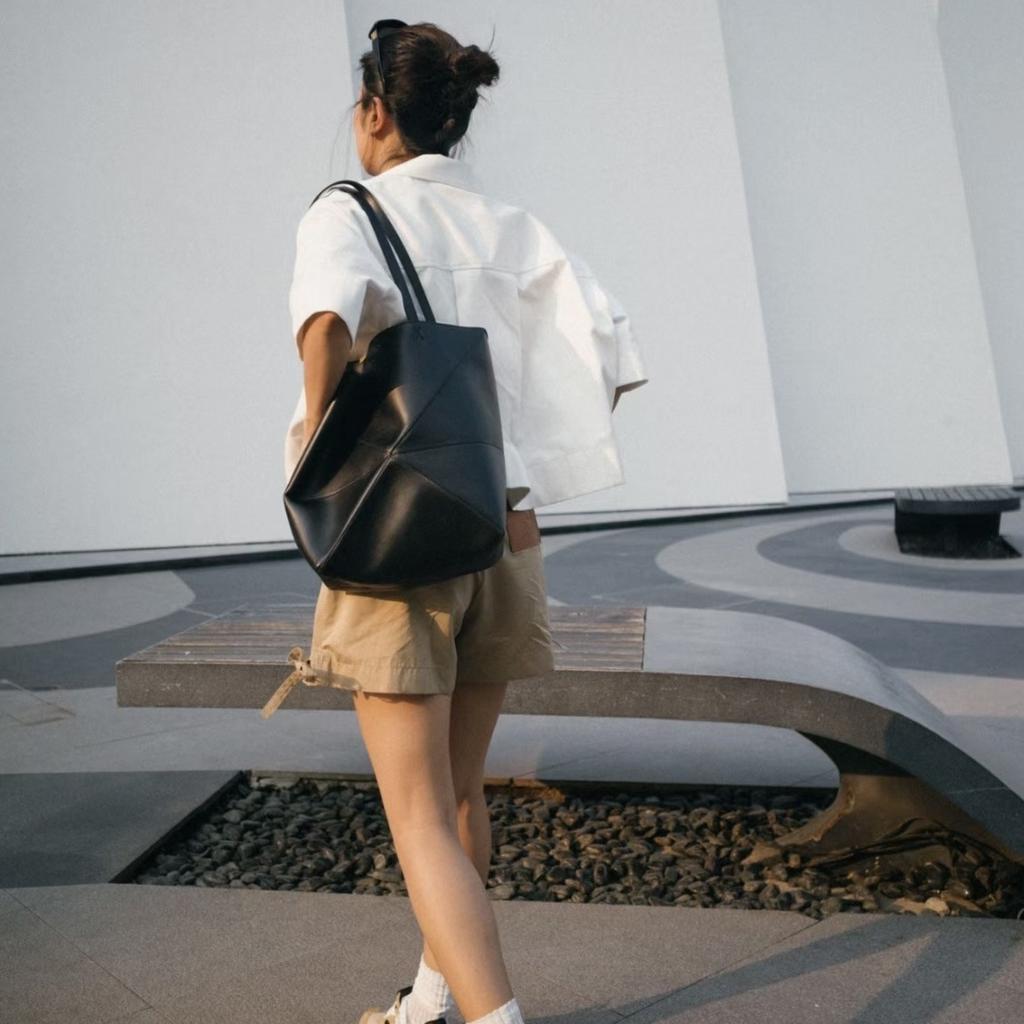 Кожаная складная сумка-тоут геометрической формы, вместительная, деформируемая, сумка через плечо на одно плечо, простая сумка для поездок на работу