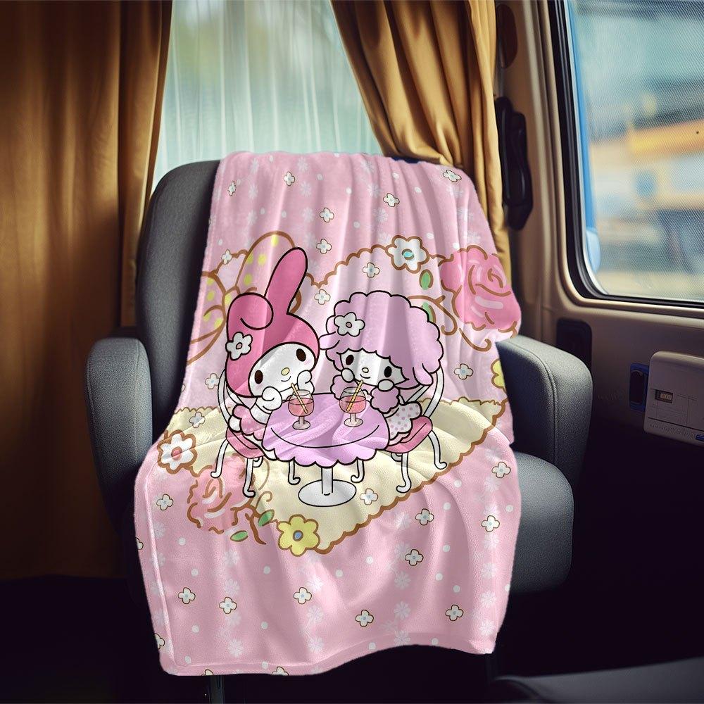 My Melody And Kuromi Rv Blanket Soft Lightweight And Cozy For All Seasons Perfect For Travel Camping Picnics Sofa Rv Bed Living Room And Ideal Gift