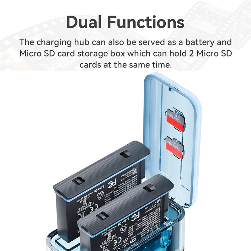 Для Insta360 X5 Умный Зарядный Кейс Дисплей Зарядное Устройство для Батарей Двухслотовый Кейс для Быстрой Зарядки для Аксессуаров Insta 360 X5