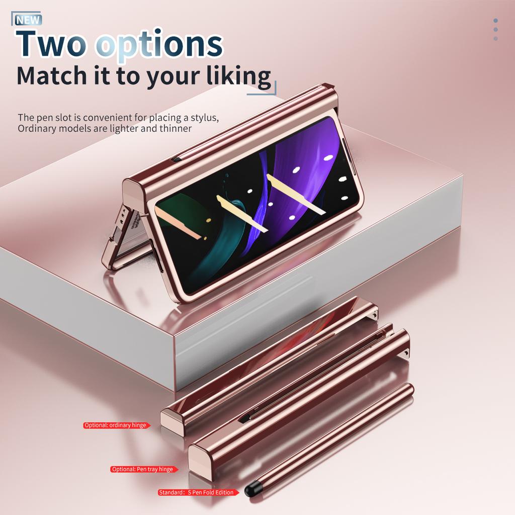 Роскошный держатель для ручки S с прозрачным чехлом для Samsung Galaxy Z Fold 3 4 Fold4 5g Fold3 Fold 2 Fold2 с защитной пленкой для экрана