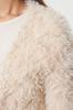 Women's Fashionable Stylish Cardigan Stone Soft Textured Furry Coat Look Knitwear Cardigan