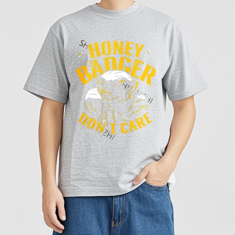 Мужская футболка Лето Мужская футболка Мужская футболка Neu Медоед Не Волнует Мужская Черная Футболка с Логотипом Бренд Топ Футболки Футболка