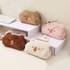 Large Capacity Plush Animal Pen Bag Cartoon Stationery Bag Capybara Pencil Case  Desk Storage