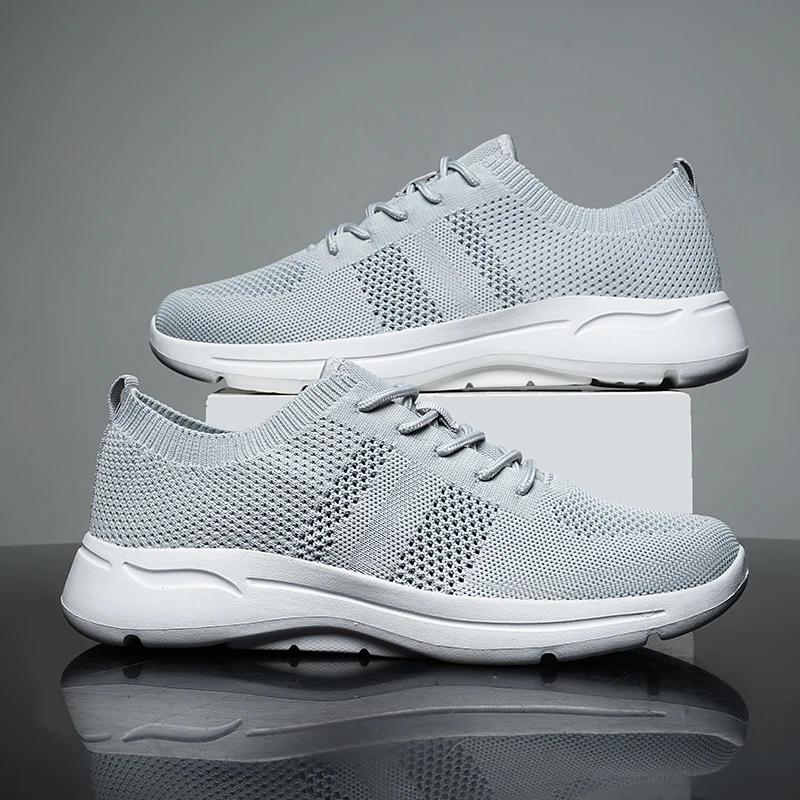 Running Walking Men Knit Shoes Fashion Casual Sneakers Sport Breathable Sport Athletic Gym Lightweight Men Sneakers Casual Shoes