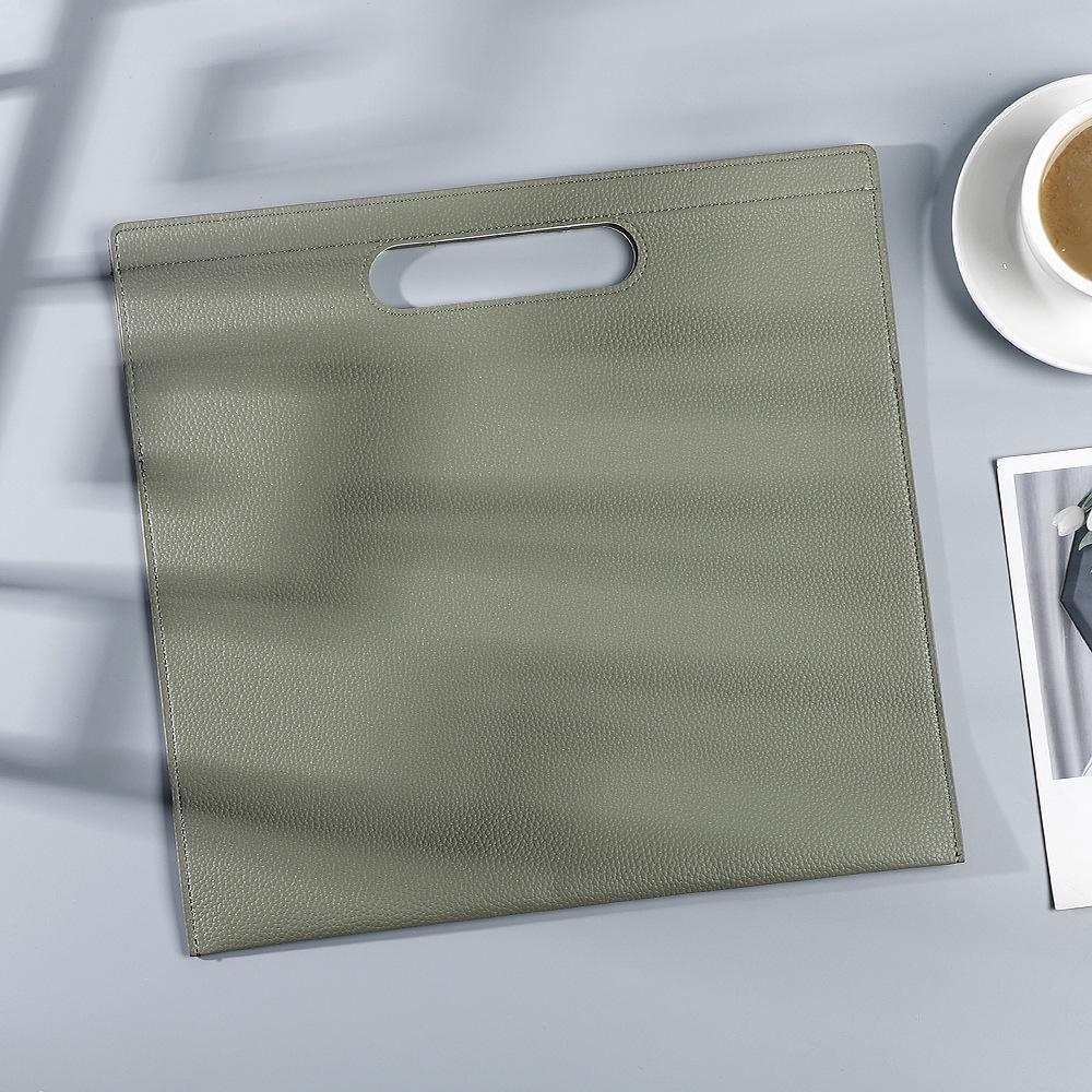 Кожаная сумка для ноутбука и документов с тиснением под личи, для хранения документов формата А4, офисная архивный мешок