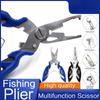 Fishing Plier Scissor Braid Line Cutter Hook Remover Split Ring Opener Cutting Fish Use Tongs Fishing Tool