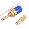 Размер резьбы M6 Адаптер для газа с водяным охлаждением для шланга с внутренним диаметром 6 мм Латунный быстроразъемный фитинг Красный / Синий / Золотой