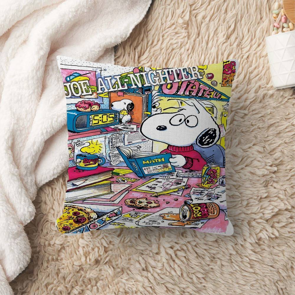 The S-Snoopy Show Cushion Cover Inches Farmhouse Decor Home Throw Pillow Covers For Couch Decorations