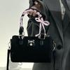 Трендовая сумка High-End Boston Bag Niche Girl Heart Bow Portable Commuter Shoulder Oblique Span Bag