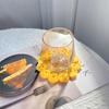 Круглые подставки под стаканы с подсолнухами, связанные вручную, подставки под стаканы с цветочным узором, многоразовые изоляционные подкладки, плетеные подставки под кофейные чашки, украшения