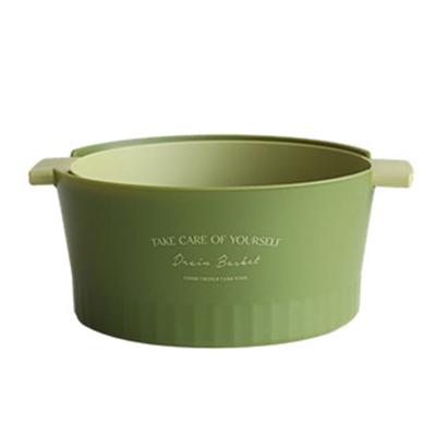 Сливной дуршлаг с шикарными гладкими краями, пластиковый сливной дуршлаг, износостойкий, двухслойная сливная корзина, сито, чаша, предметы домашнего обихода