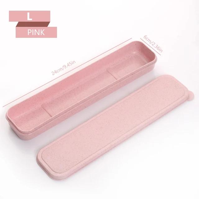 21/24cm PP Portable Travel Tableware Storage Box Case Food Grade Dinnerware Kitchen Fork Spoon Box For Kid School Cutlery