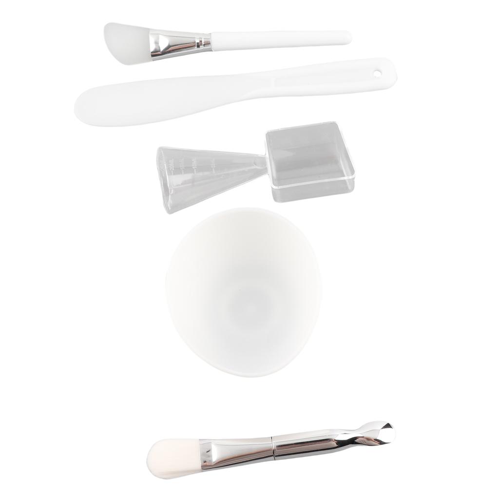 Инструмент для масок для лица своими руками Силиконовая кисть Мягкая кисть Миска для смешивания Шпатель Мерный стаканчик Набор