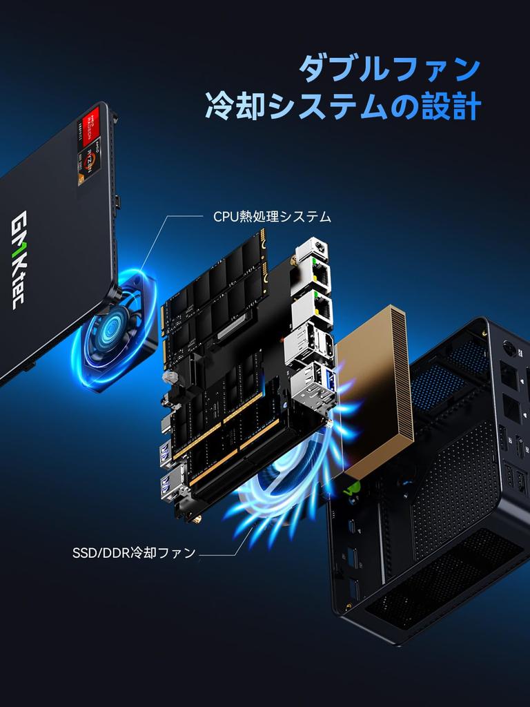 Мини-ПК GMKtec на базе AMD Ryzen 5 7640HS Настольный ПК с 16 ГБ оперативной памяти DDR5 512 ГБ PCIe Двухдиапазонный Wi-Fi USB Тройной 4K Компактный и M6 Windows 11 Pro [Быстрее]