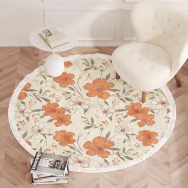 Circular Living Room Flower Shaped Carpet Bedroom Bedside Sofa Coffee Table Computer Chair Anti Slip and Wear-resistant