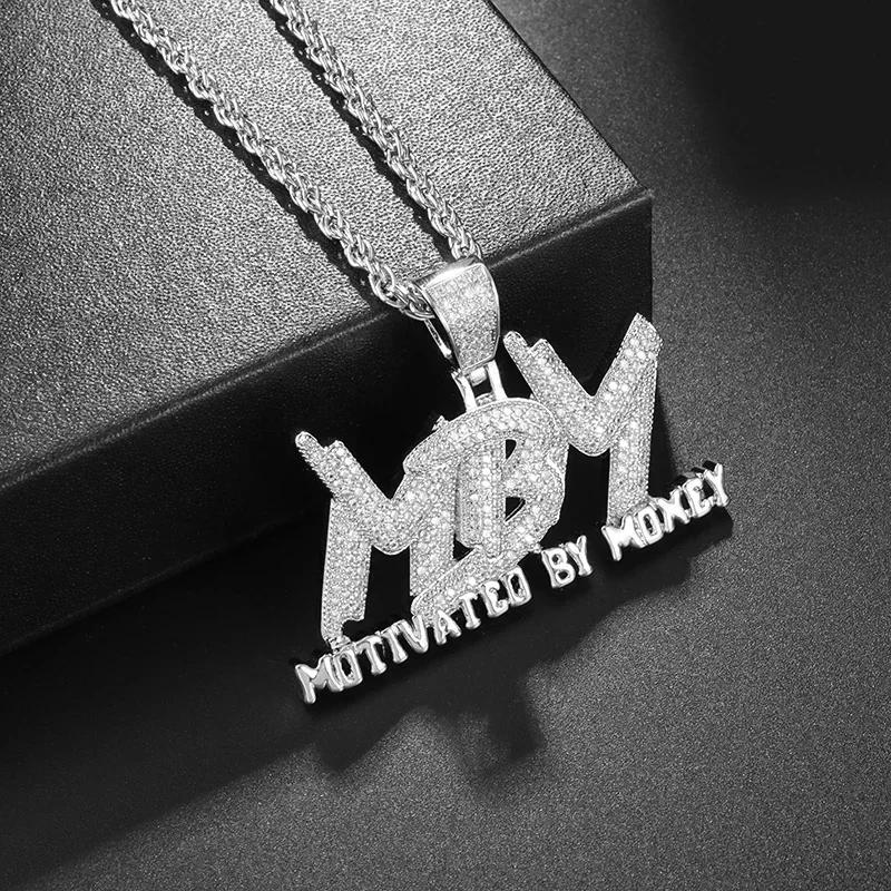 Блестящий ледяной кулон Savage с кубическим цирконием, ожерелье с буквой для мужчин и женщин, хип-хоп, рок, рэп, вечеринка, украшения