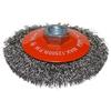 Diagonal brush with wavy wire - STEEL 100MM