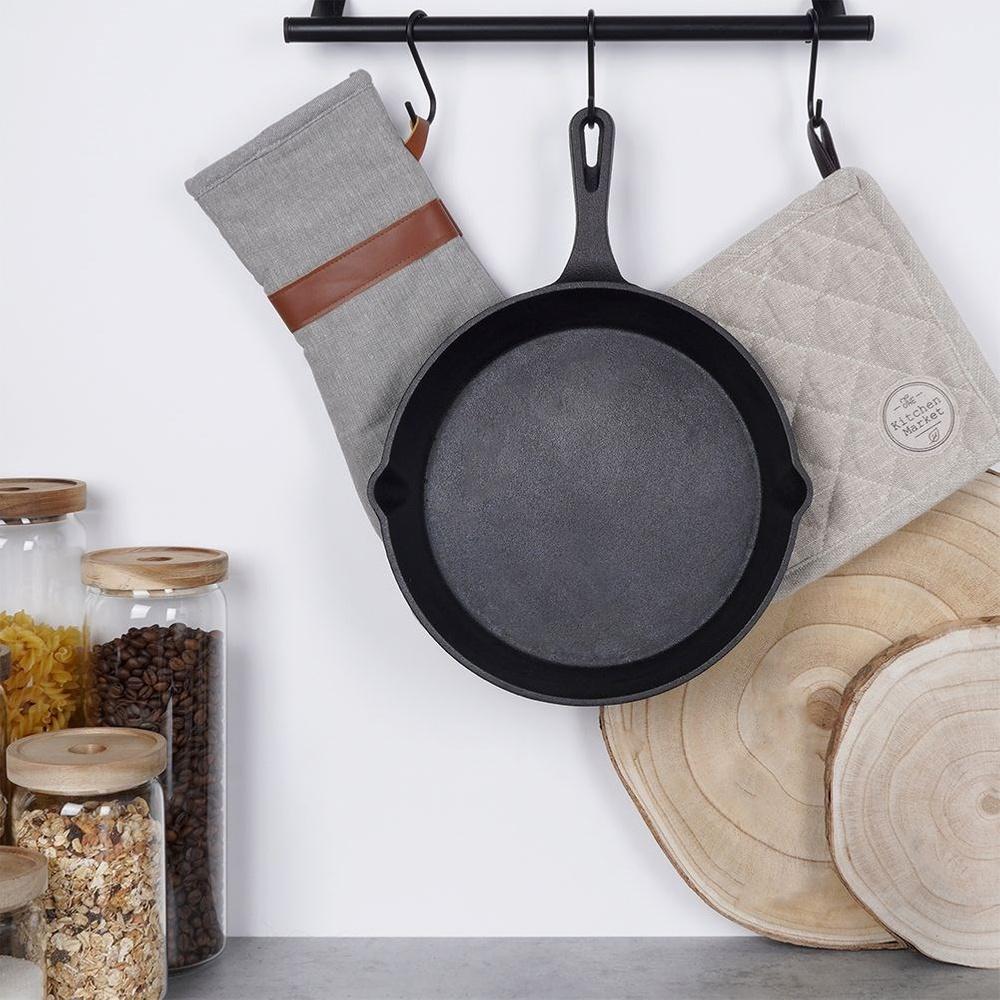 Patelnia Żeliwna na Gaz Indukcję Grill Ognisko do Piekarnika Talerz 25 cm