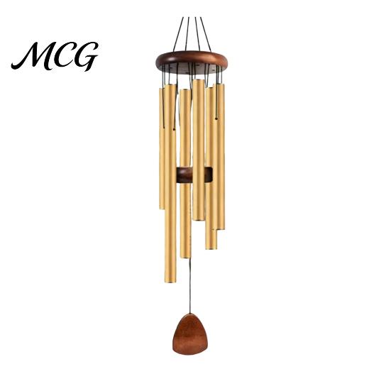 Precise Tuned Wind Chime Metal with 6 Aluminum Tubes, Garden Hanging Chimes, Outdoor Chimes Weather Resistant for Patio Decoration Melodious