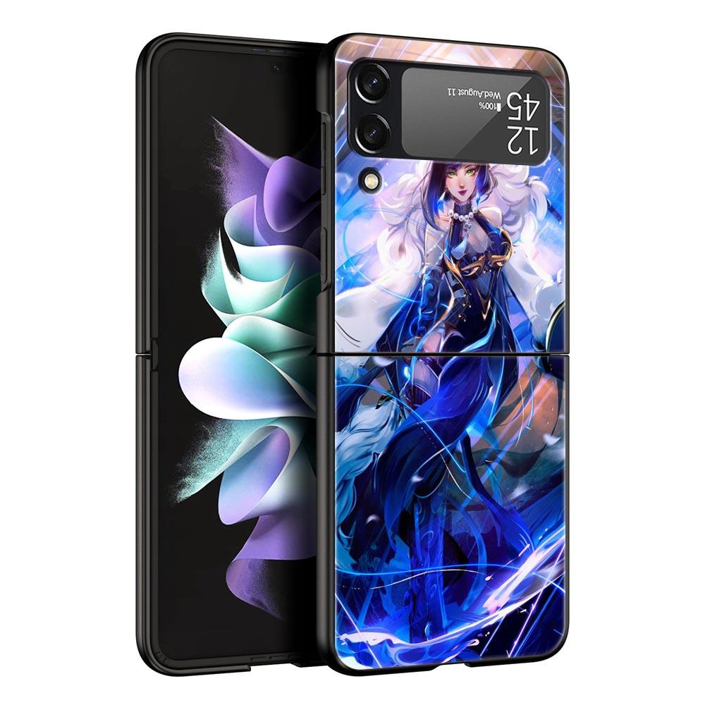 Чехол для телефона Xiao Genshin Impact для Samsung Galaxy Z Flip 3 4 5, черный, складной, жесткий, для ПК, защитный чехол