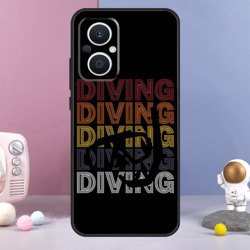 Scuba Diver Diving Funda For OPPO Reno 14 F 11F 12F 13F 10 11 12 13 Pro 7 8 Lite OPPO Find X8 X6 X5 X9 Pro Case