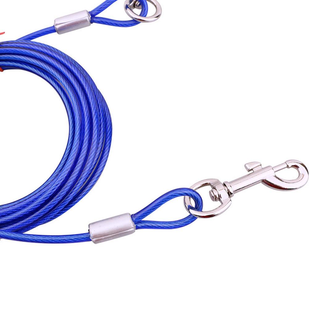 3m/10m Heavy Duty Tie Out Cable Leash with Metal Durable Steel Glue Coating Wire Traction Rope for Dogs Outdoor Cable Steel